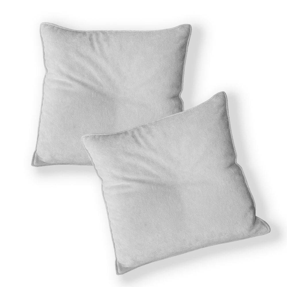 Kit 2 Capas Para Almofada Quadrada Boucle 40x40cm - 7 Decor Prata