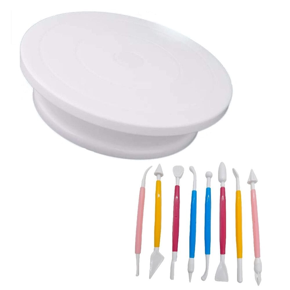 Kit Bailarina Giratória + 8 Estecas para Modelagem e Confeitaria