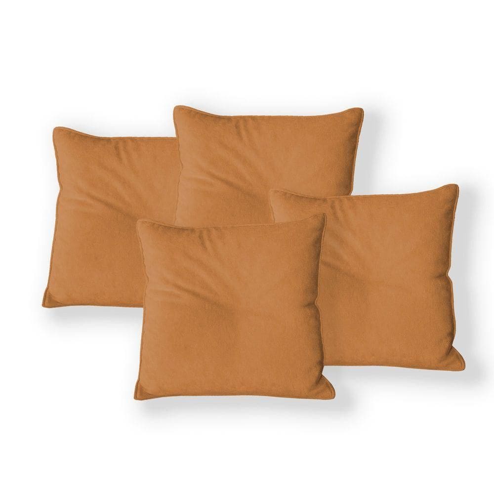 Kit 4 Capas Para Almofada Quadrada Boucle 50x50cm - 7 Decor Terracota