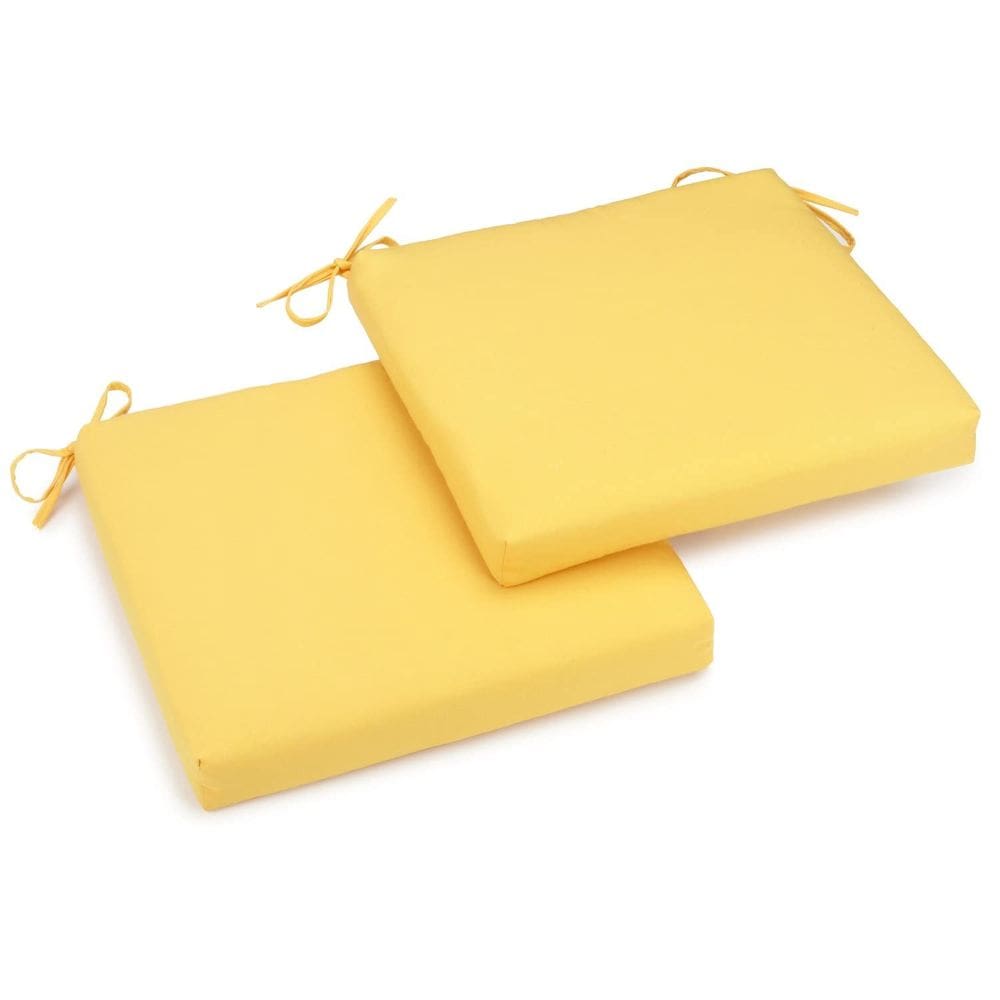 Almofada de cadeira Blazing Needles Twill Indoor Sun Set Yellow