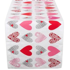 Colagem de corações de Dia dos Namorados Table Runner DII 35x180cm