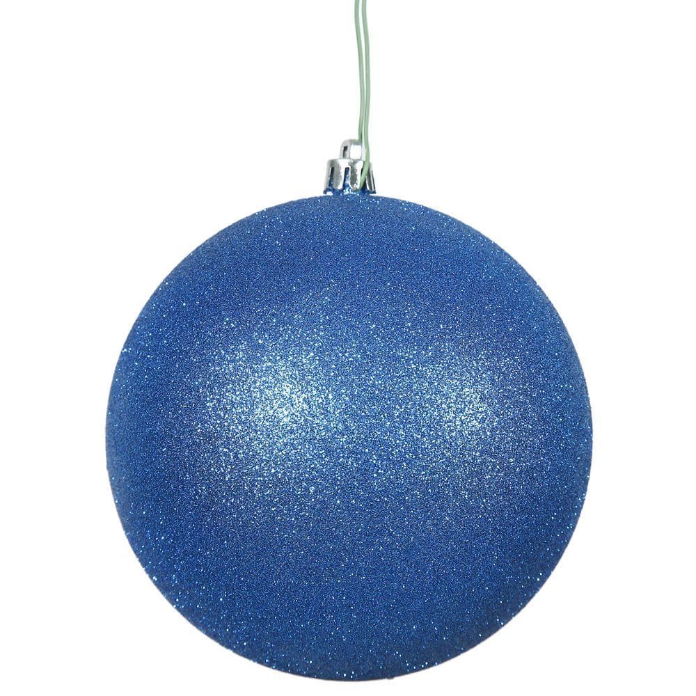 Enfeite de árvore de Natal Vickerman Blue Glitter Ball 6 cm (4 p)