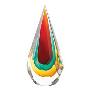 Arte decorativa em vidro Teardrop 10x7x20cm Accent Plus