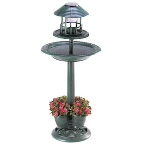 Peça central de jardim Birdbath Gifts & Decor Verdigris
