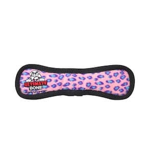 Brinquedo para cães TUFFY Ultimate Bone Durable Pink Leopard