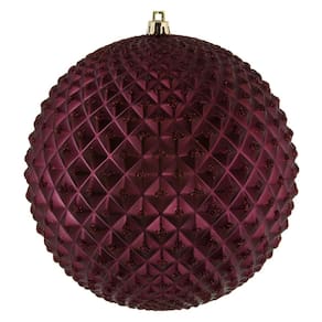 Ornamento Vickerman Wine Durian Glitter Ball 6 cm 4 por saco