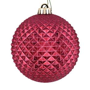 Ornamento Vickerman Berry Red Durian Glitter Ball 6 cm 4 peças