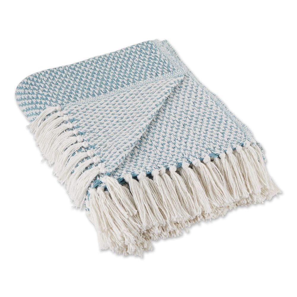 Tecido Throw DII 100% algodão, tecido de cesta, 50 x 60 cm, azul tempestade