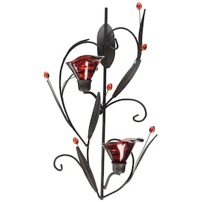 Arandela de parede com velas Home Locomotion Ruby Blossom Tealight