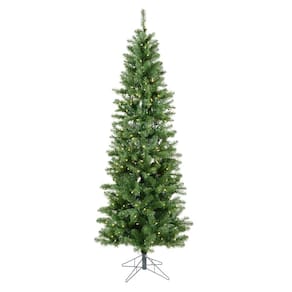 Árvore de Natal Vickerman Salem Pencil Pine 1,4 m com LED quente