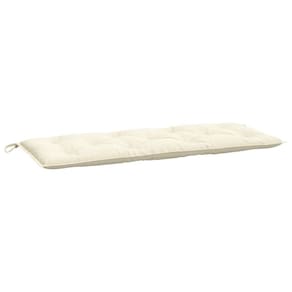 Almofada de banco de jardim VidaXL em tecido Oxford branco creme 120x50