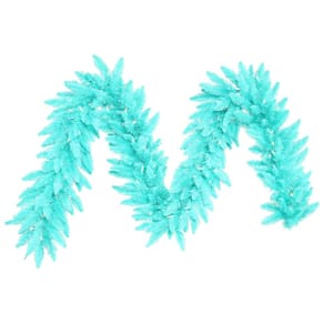 Guirlanda de Natal Vickerman Aqua 2,7 m com luzes LED Dura-Lit