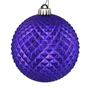 Ornamento Vickerman Purple Durian Glitter Ball 6 cm 4 por bolsa
