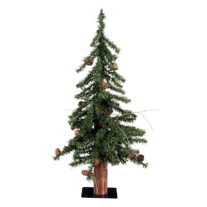 Árvore de Natal Vickerman Alpine 60cm sem iluminação com pinha