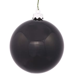 Enfeite de bola de Natal Vickerman Shiny Finish 3 cm preto