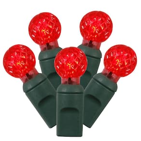 Conjunto de luzes LED Vickerman 100 Light G12 Red Lights on Green Wi