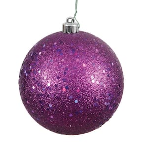 Bola de lantejoulas Ornament Vickerman Plum, 6 cm, 4 por bolsa