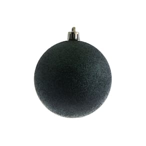 Ornament Vickerman Midnight Green Glitter Ball, 3 cm, pacote com 12