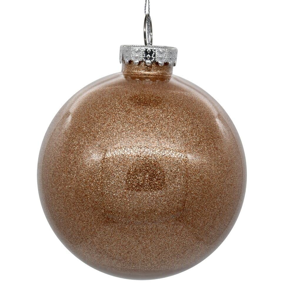 Enfeite de Natal Vickerman Clear Ball de 6 cm com Cafe Latte Gl