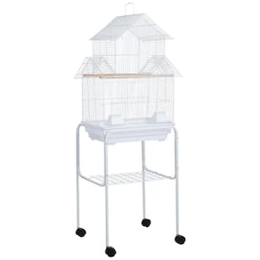 Gaiola para pássaros YML 5844 Pagoda com suporte, 18x14 cm, branca