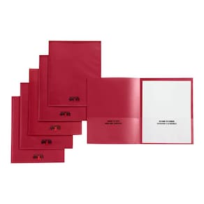 Folder School Smart TAKE Home Heavy Duty Red, pacote com 24