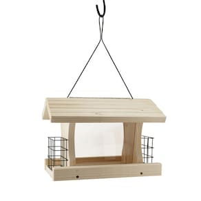 Alimentador de pássaros Woodlink Wood com 2 gaiolas de sebo, capacidade de 2,27 kg