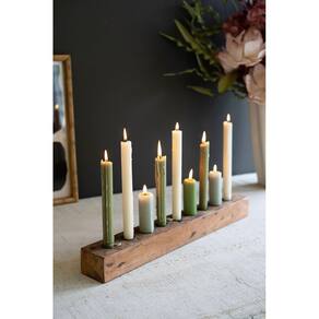 Candelabro KALALOU NMCC1354 Madeira reciclada para nove cones