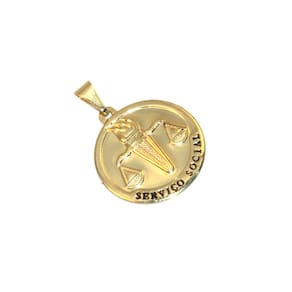 Pingente Assistente Serviço Social Folheado Ouro 18k