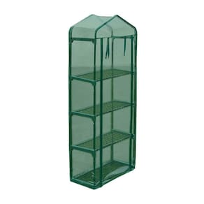 Estufa vidaXL Compact com 4 prateleiras e porta com zíper verde