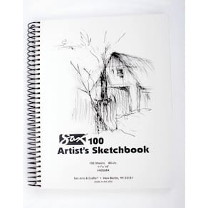Caderno de esboços Sax Artists Spiral Bound Sulphite 11x14" 100 She