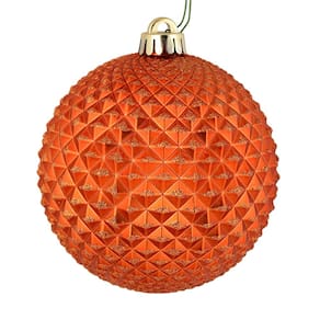 Bola de enfeite de Natal Vickerman Polnished Orange Durian 4cm