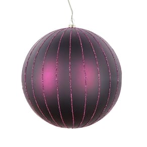 Enfeite de árvore de Natal Vickerman Plum Matte Glitter (pacote com 2)