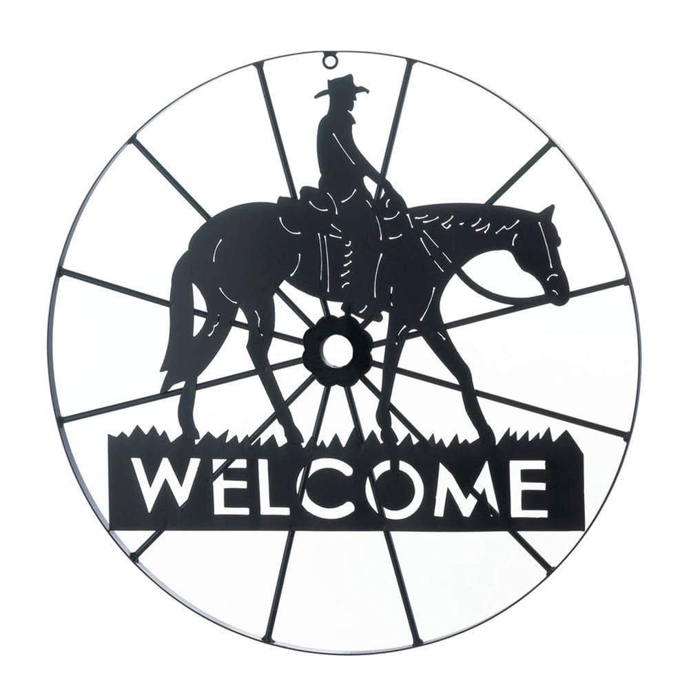 Placa decorativa Accent Plus Cowboy Welcome 60x2x60 cm