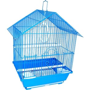 Gaiola para periquito pequeno YML A1114MBLU House Top Style