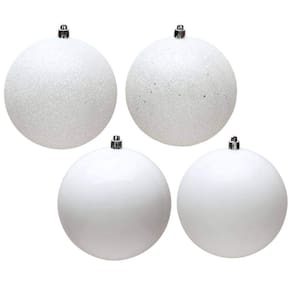Enfeite de árvore de Natal Vickerman 487143-10 branco Conjunto de 4