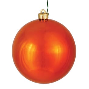 Enfeite de Natal Vickerman Shiny Ball 6 cm Laranja Polido