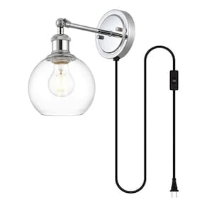 Arandela de parede Living District Wesson 1-Light Chrome/Clear
