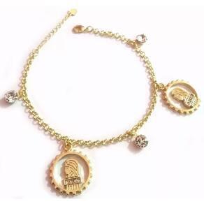 Pulseira Engenharia Civil Engenheiro Folheado Ouro 18k