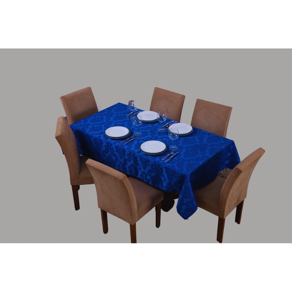 Toalha De Mesa Retangular 6 Lugares Jacquard 1,35X2,00