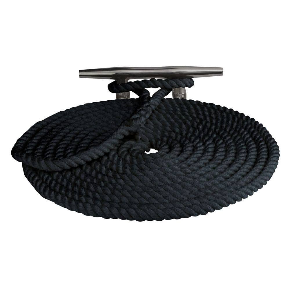 Dock Line Sea Dog 302112030BK-1 de nylon trançado duplo 1/2 x 30`