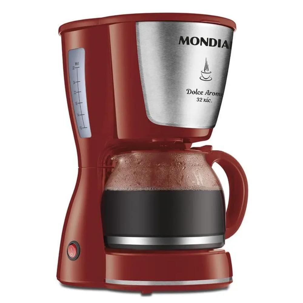 Cafeteira Elétrica Mondial Dolce Arome Vermelho/Inox 800W 220V - C-32-32X-R