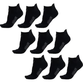 Meia HUPI Casual Invisível Algodão Preto M - Kit 09 Pares