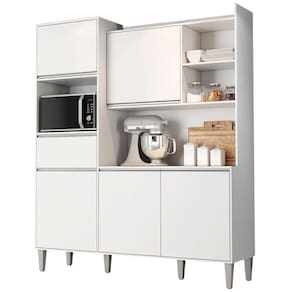 Kit De Cozinha Compacta 160cm Isabel Com 5 Portas Branco