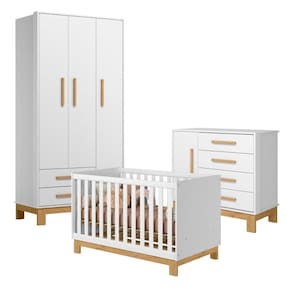 Jogo Quarto Infatil Corrientes Branco Acetinado