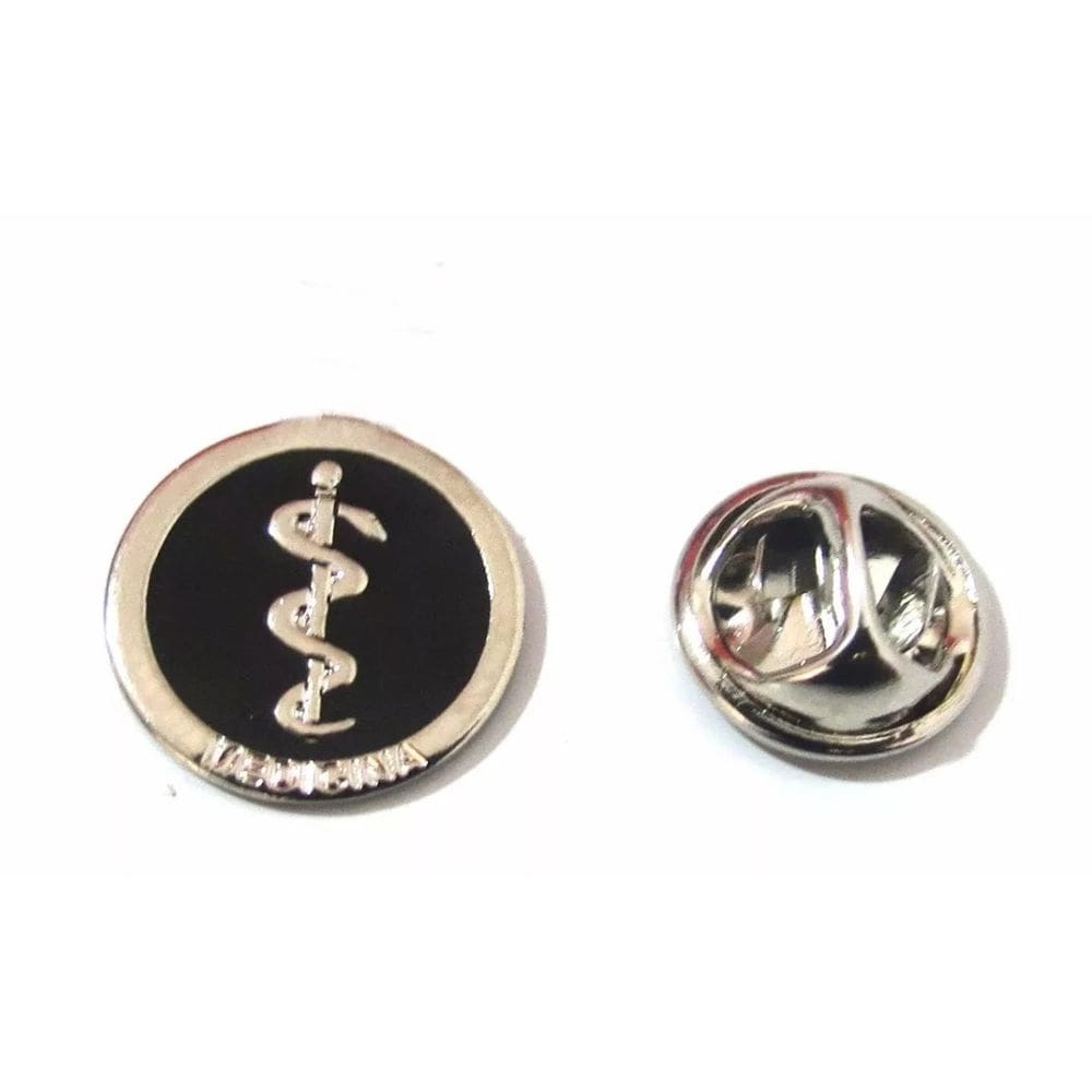 Broche Medicina Médica Folheado Níquel
