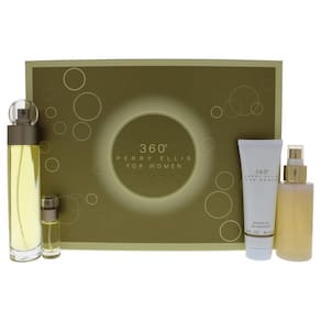 Perfume Perry Ellis 360 Eau de Toilette 100ml, conjunto de presente de 4 peças
