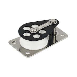 Base plana Block Schaefer Series 3/bochecha de alumínio/roldana Delrin