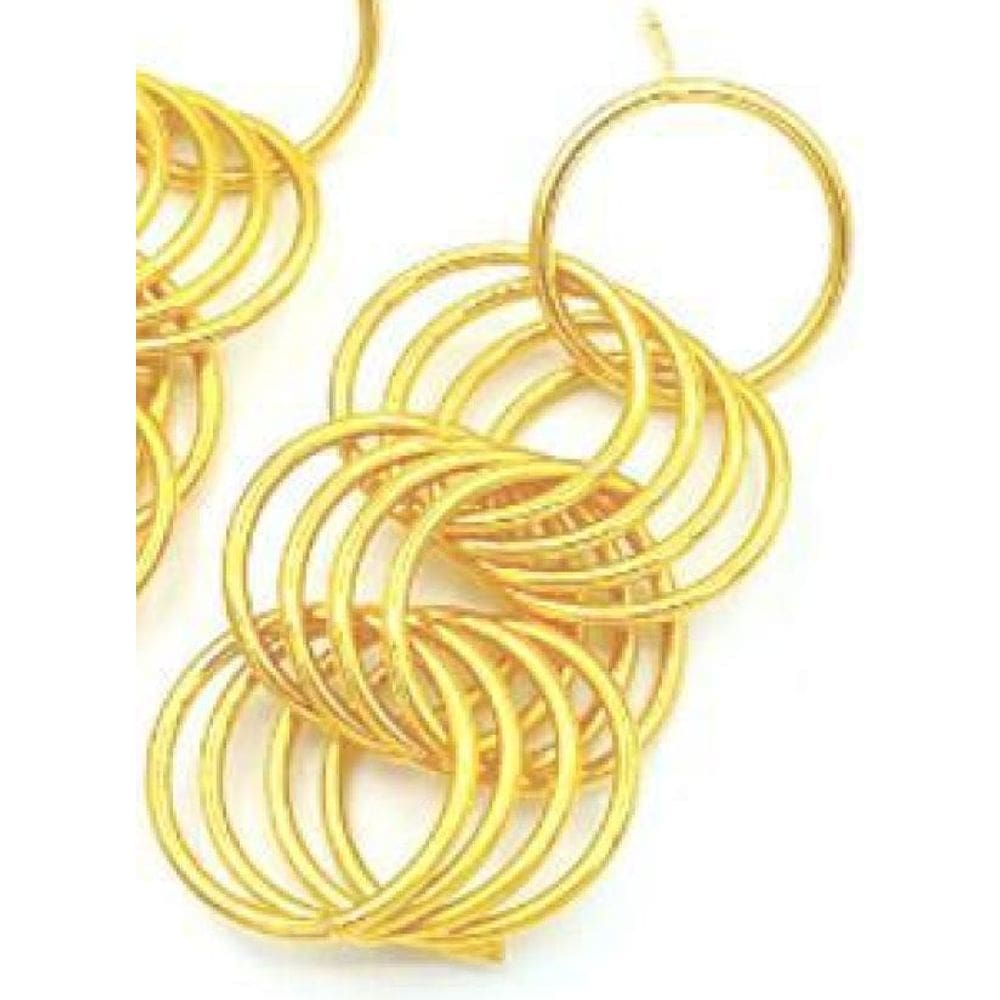 Brinco Argolinhas Folheado Ouro 18k - Dourado - 4,0 cm