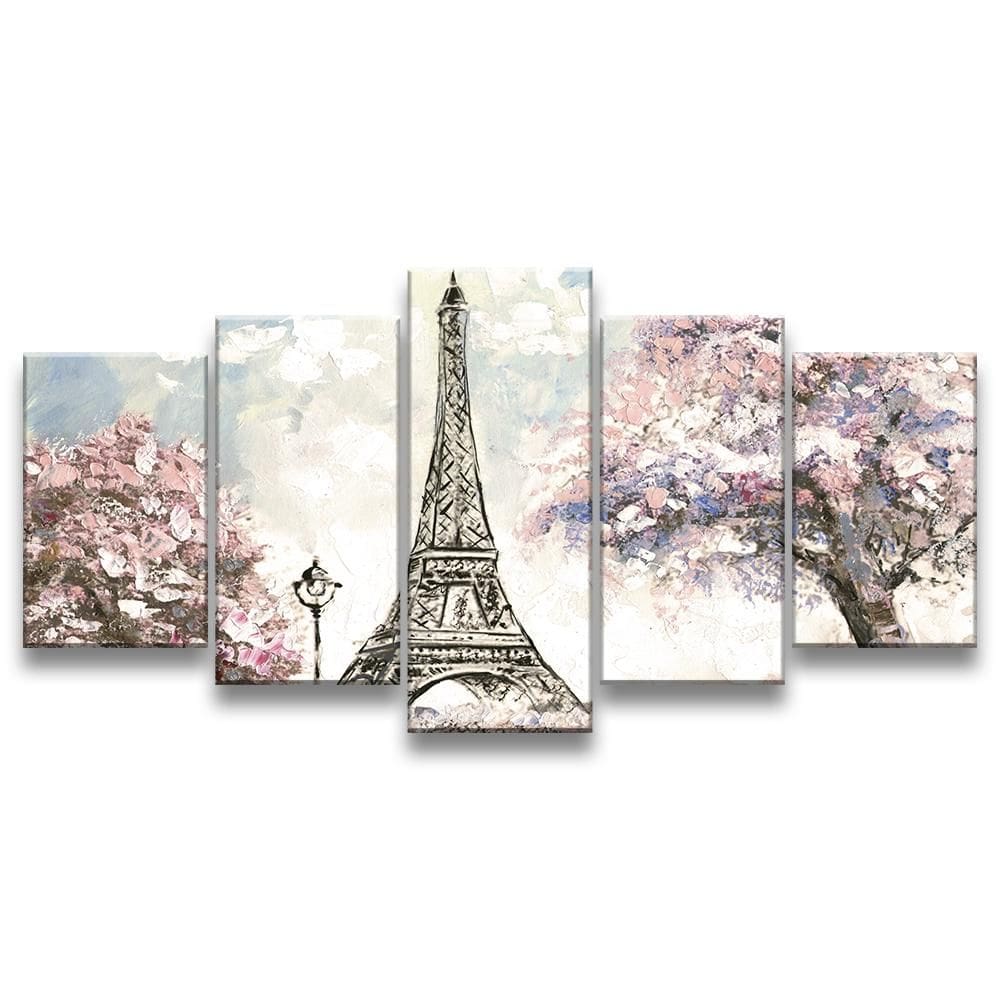 Quadro Decorativo 129x63 Sala Quarto Torre Eiffel Paris