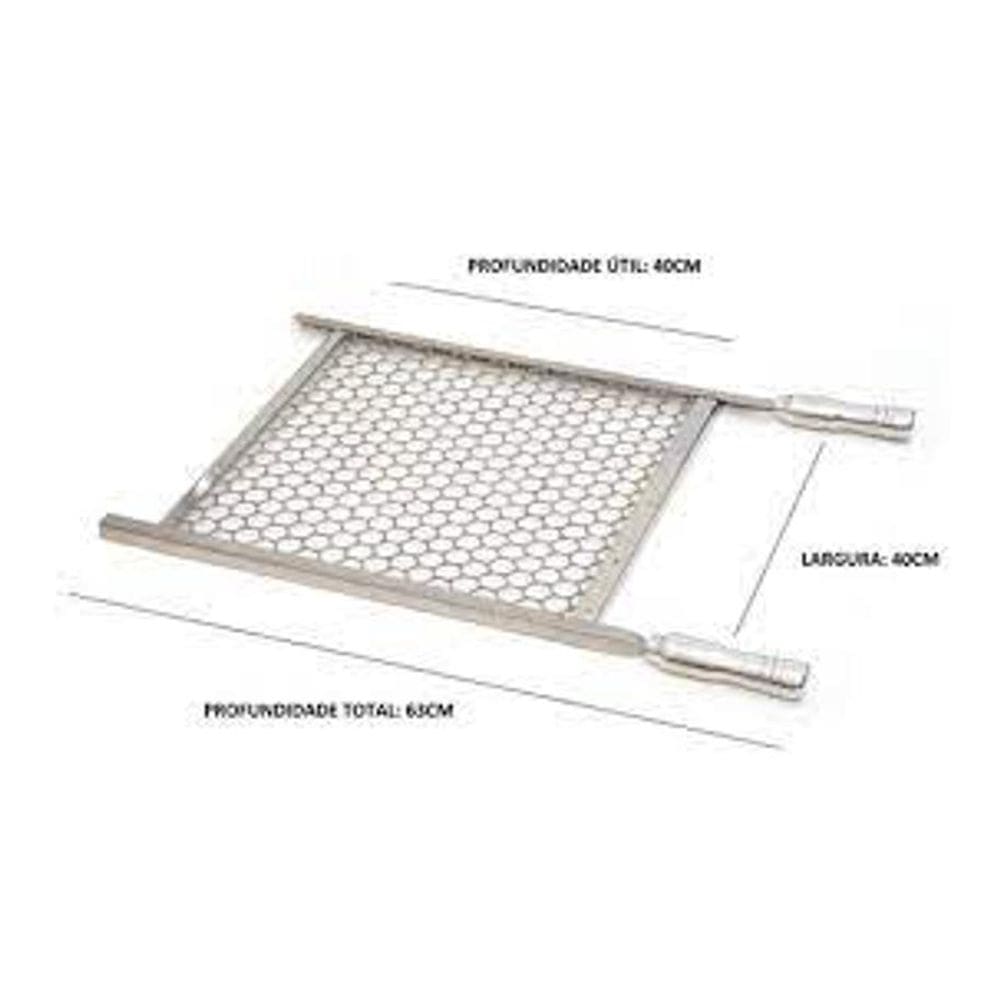 Grelha Inox 40X40 Cabo Aluminio